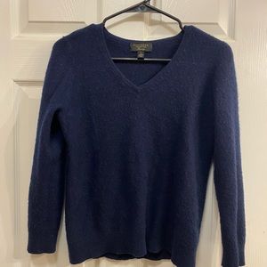 Navy blue 100% cashmere sweater